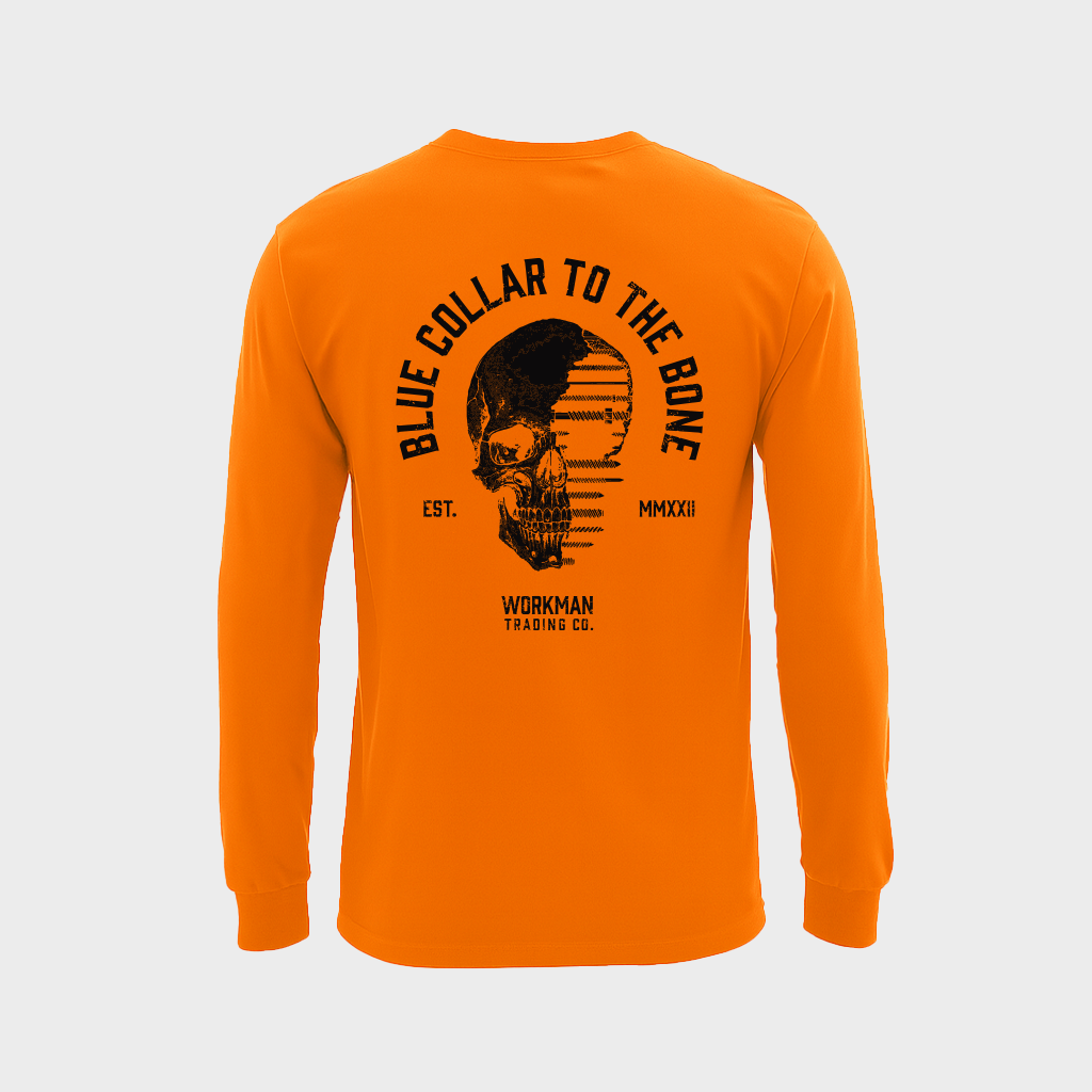Blue Collar To The Bone - Pocket Long Sleeve (Hi-Vis)