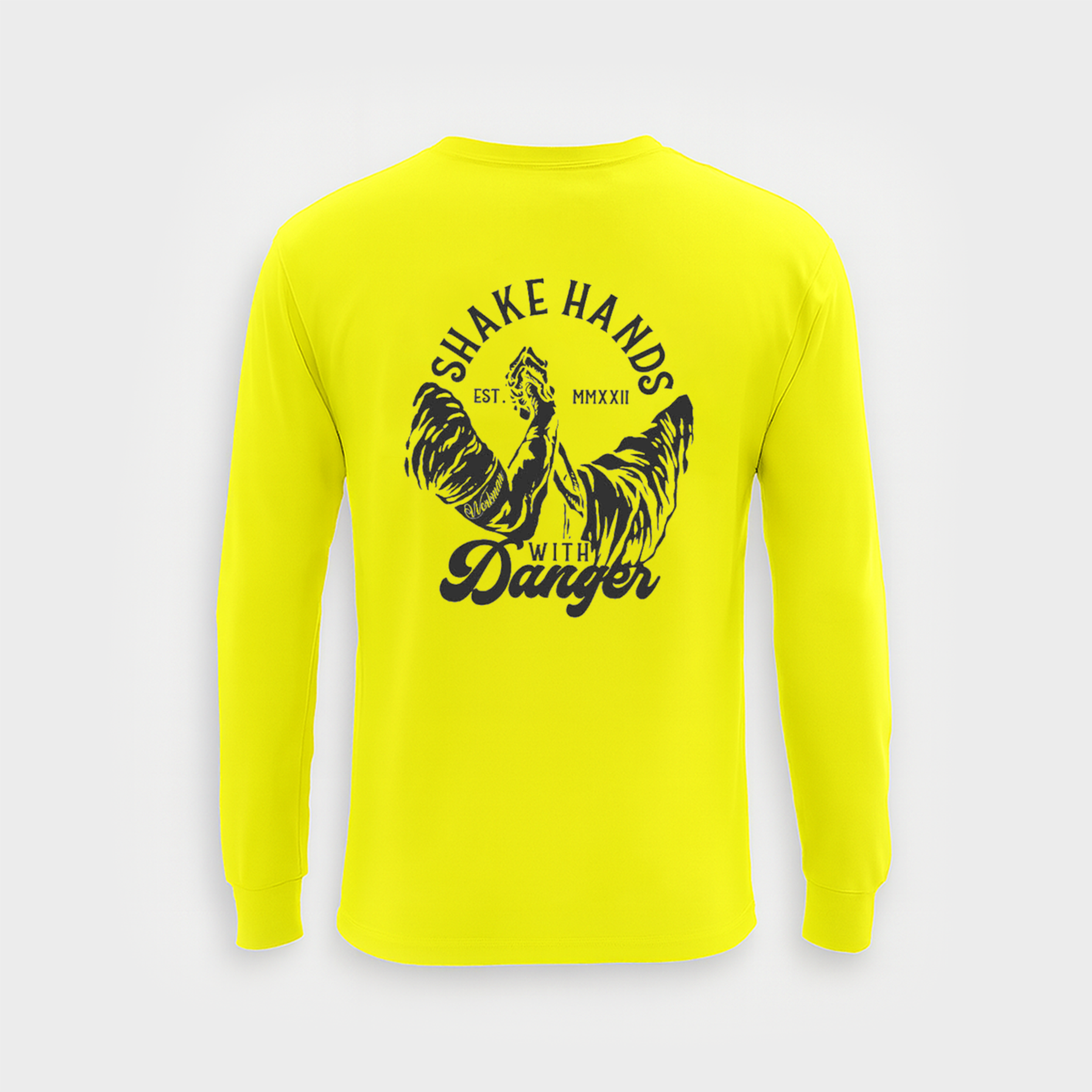 Shake Hands With Danger - Pocket Long Sleeve (Hi-Vis)
