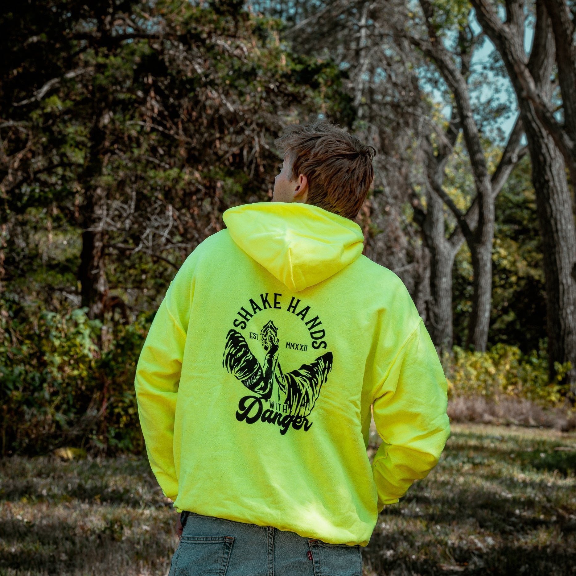 Shake Hands With Danger - Hoodie (Hi-Vis)