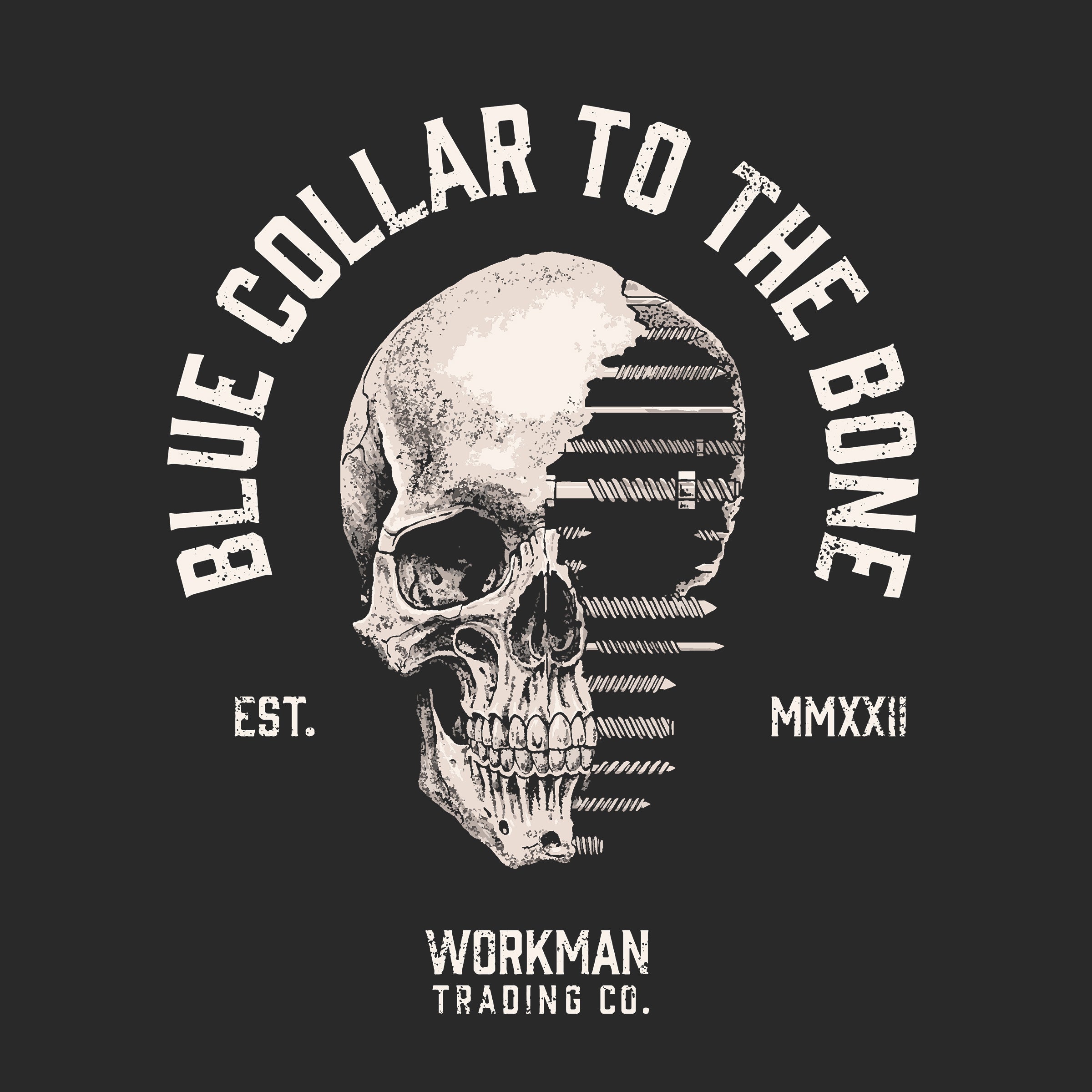 Blue Collar To The Bone - Hoodie - Workman Trading Co.