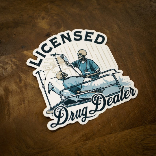 Licensed Drug Dealer Sticker Workman Trading Co.