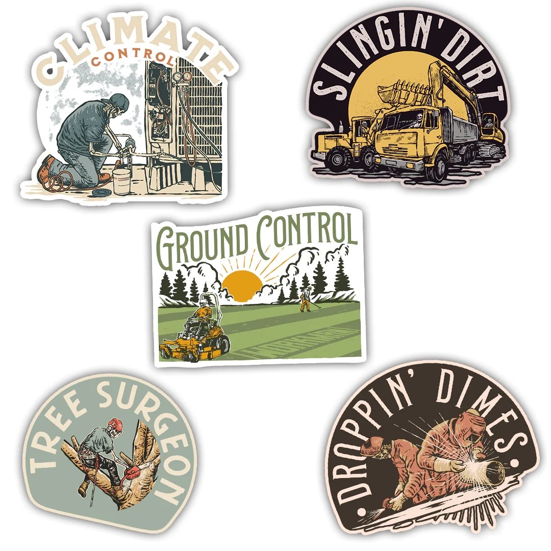 O.G. Hard Hat Sticker Pack - Workman Trading Co.