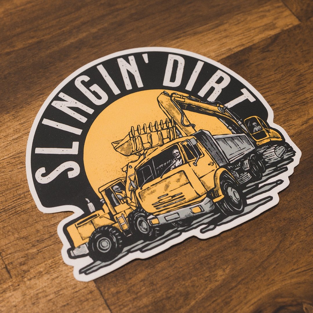 Slingin' Dirt - Sticker - Workman Trading Co.